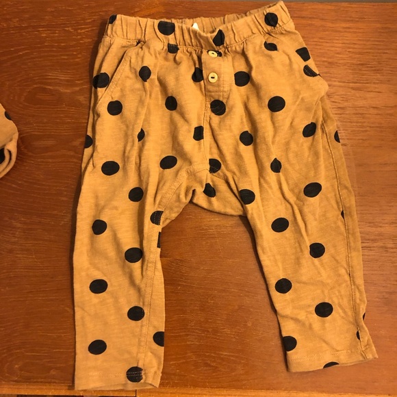 H&M Slub Jersey Brown and Polka Dot Set - Picture 2 of 5